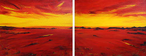 Distant Plains - diptych by Banx MC5613