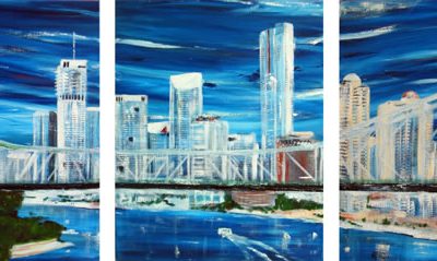 Skyline - triptych by Banx 3@600x750mm MC5622