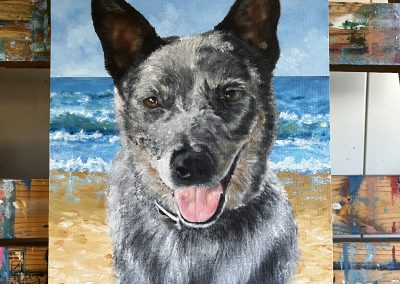 painting of Ollie pet portrait 300x400mm MC6836 SOLD